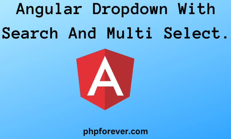 Angular Dropdown With Search And Multi Select.